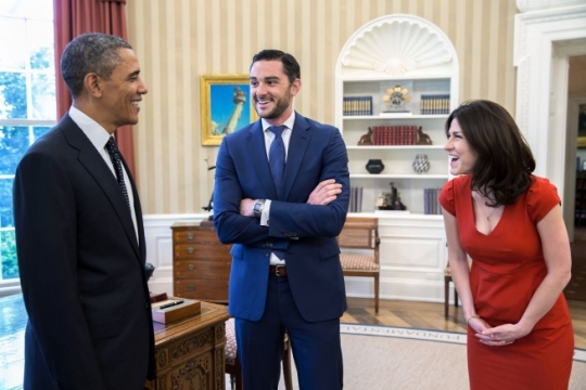 We lost a good friend and former colleague today. All of us at the White House will miss, and are mourning the loss of, Brandon Lepow today and forever. Here is Brandon with his soon-to-be wife, Theresa, in the Oval Office with the President in 2013. (Official White House Photo by Pete Souza)